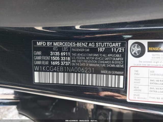 2022 MERCEDES-BENZ EQS 580 W1KCG4EB1NA006231 Photo 8