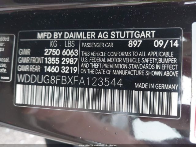 WDDUG8FBXFA123544 Mercedes-Benz S-Class