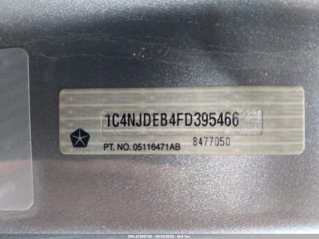 1C4NJDEB4FD395466 Jeep Compass High Altitude Edition