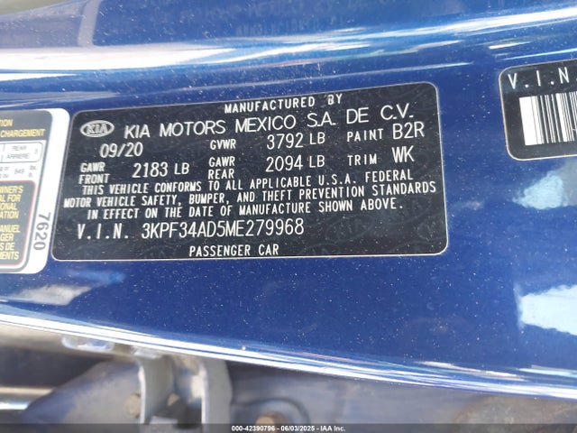 KIA mpi nu 2021 3KPF34AD5ME279968 Image 9