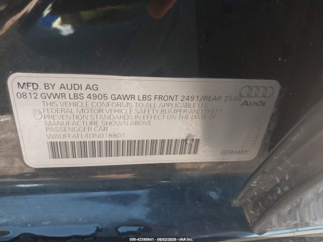 2013 AUDI A4 WAUFFAFL4DN018801 Photo 8