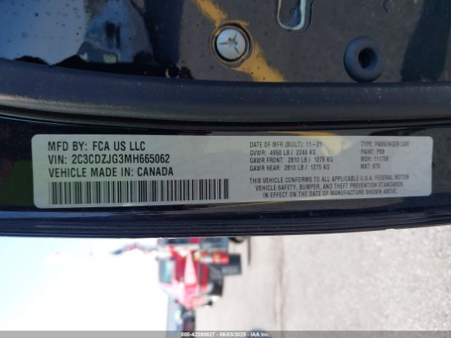 2021 DODGE CHALLENGER 2C3CDZJG3MH665062 Photo 8