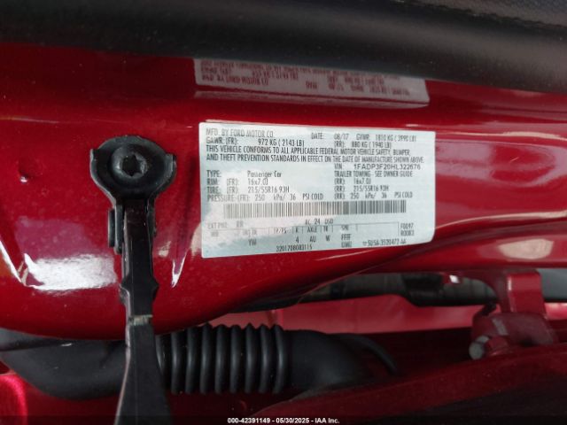 1FADP3F20HL322676 Ford FOCUS SE
