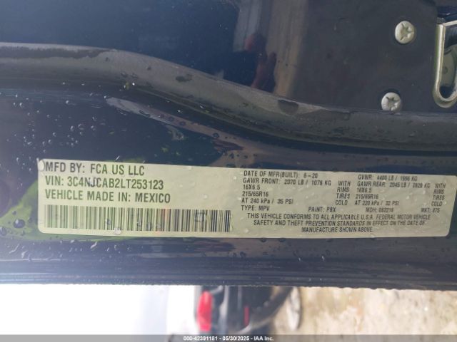 2020 JEEP COMPASS 3C4NJCAB2LT253123 Photo 8