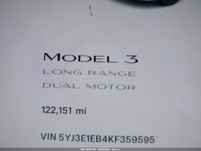 2019 TESLA MODEL 3 5YJ3E1EB4KF359595 Photo 6