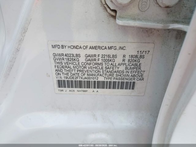 2018 ACURA ILX 19UDE2F7XJA001012 Photo 8