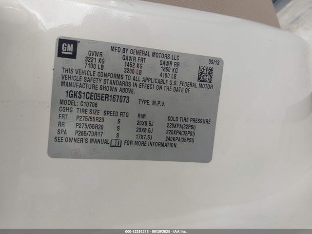 GMC YUKON SLT 2014 1GKS1CE05ER167073 Image 9