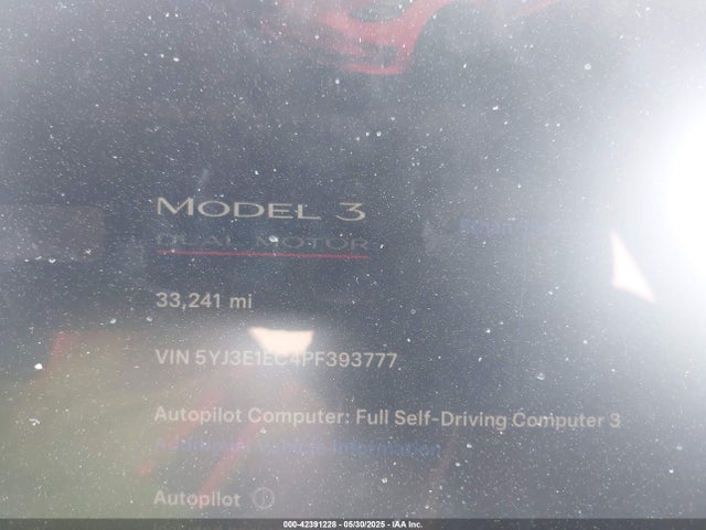 2023 TESLA MODEL 3 5YJ3E1EC4PF393777 Photo 6