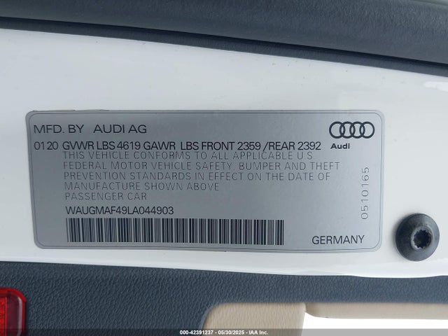2020 AUDI A4 WAUGMAF49LA044903 Photo 8