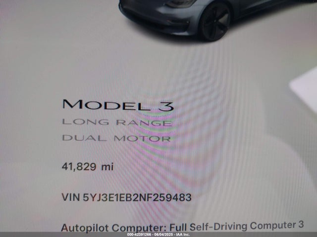 2022 TESLA MODEL 3 5YJ3E1EB2NF259483 Photo 6