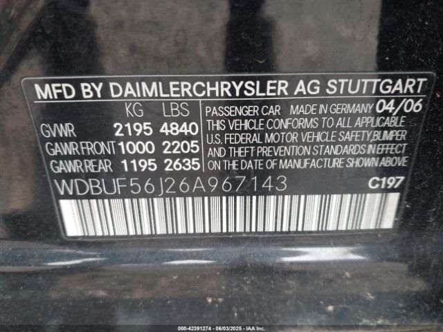 2006 MERCEDES-BENZ E 350 WDBUF56J26A967143 Photo 8