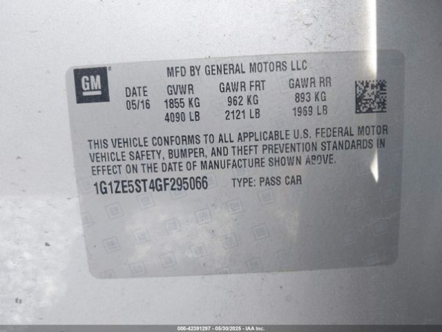 1G1ZE5ST4GF295066 Chevrolet MALIBU 1LT