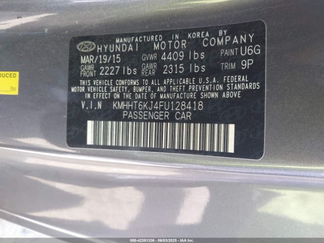 2015 HYUNDAI GENESIS KMHHT6KJ4FU128418 Photo 8