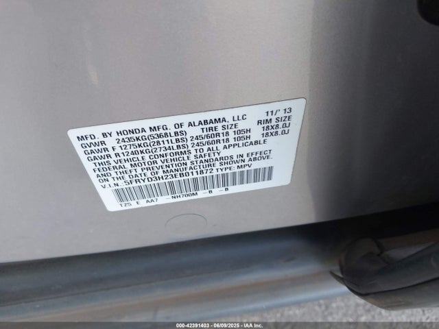 5FRYD3H23EB011872 Acura j35y5