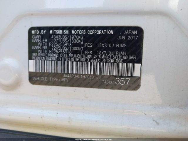 2017 MITSUBISHI OUTLANDER SPORT JA4AP3AU1HZ060180 Photo 8