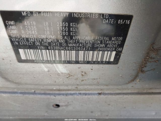 4S3BNAC66G3060471 Subaru Legacy 2.5i Premium