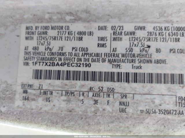 2023 FORD F-250 1FT7X2BA4PEC32190 Photo 8