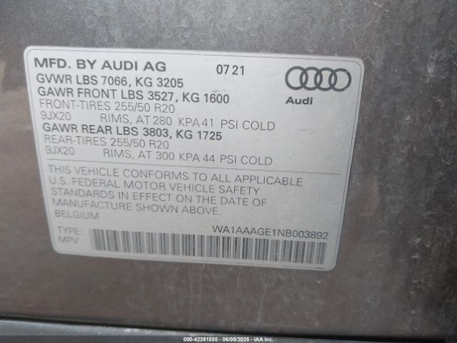 2022 AUDI E-TRON WA1AAAGE1NB003892 Photo 8