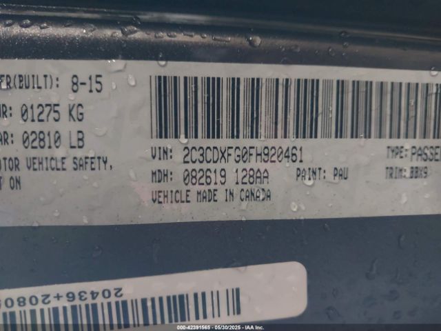 2015 DODGE CHARGER 2C3CDXFG0FH920461 Photo 8