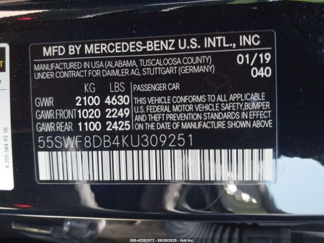 55SWF8DB4KU309251 Mercedes-Benz m264
