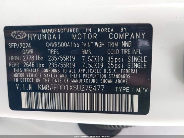 2025 HYUNDAI TUCSON HYBRID KM8JEDD1XSU275477 Photo 8