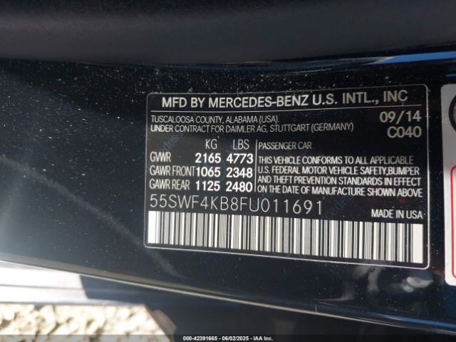 2015 MERCEDES-BENZ C 300 55SWF4KB8FU011691 Photo 8