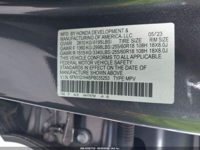 2023 HONDA PILOT 5FNYG1H45PB035253 Photo 8