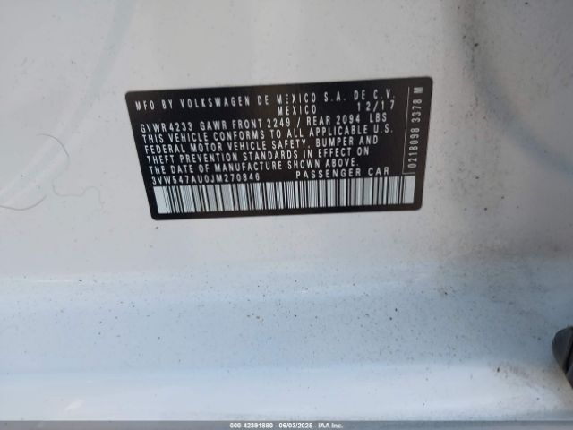 2018 VOLKSWAGEN GOLF GTI 3VW547AU0JM270846 Photo 8