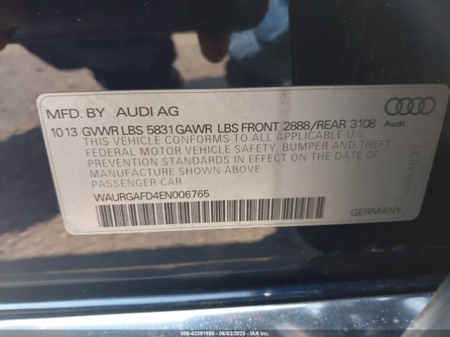 2014 AUDI A8 L WAURGAFD4EN006765 Photo 8