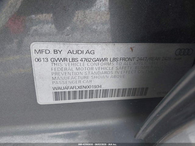 2014 AUDI A4 WAUAFAFLXEN001934 Photo 8