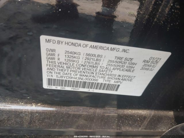 2022 ACURA MDX 5J8YD9H43NL000066 Photo 8