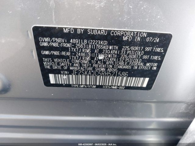 JF2SKAJC5RH521586 Subaru Forester Wilderness