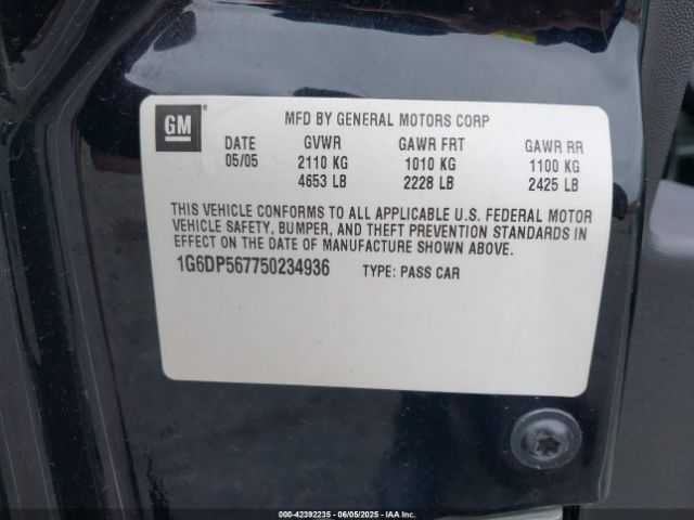 2005 CADILLAC CTS 1G6DP567750234936 Photo 8