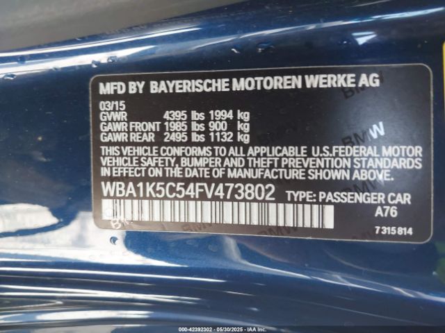 WBA1K5C54FV473802 BMW 228I