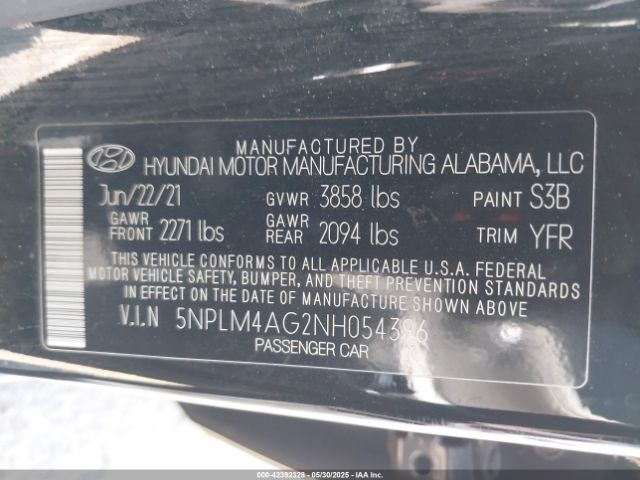 2022 HYUNDAI ELANTRA 5NPLM4AG2NH054396 Photo 8