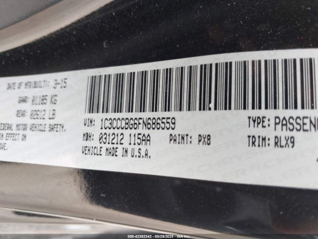 2015 CHRYSLER 200 1C3CCCBG6FN686559 Photo 8