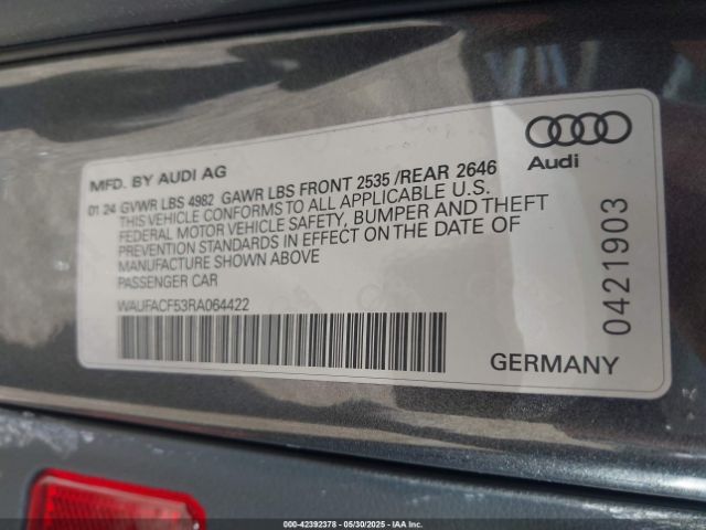 2024 AUDI A5 SPORTBACK WAUFACF53RA064422 Photo 8