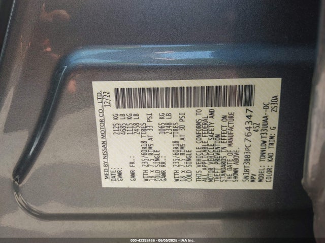 Nissan 2023 2023 5N1BT3BB3PC764347 Image 9