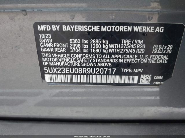 5UX23EU08R9U20717 BMW X5 Xdrive40i