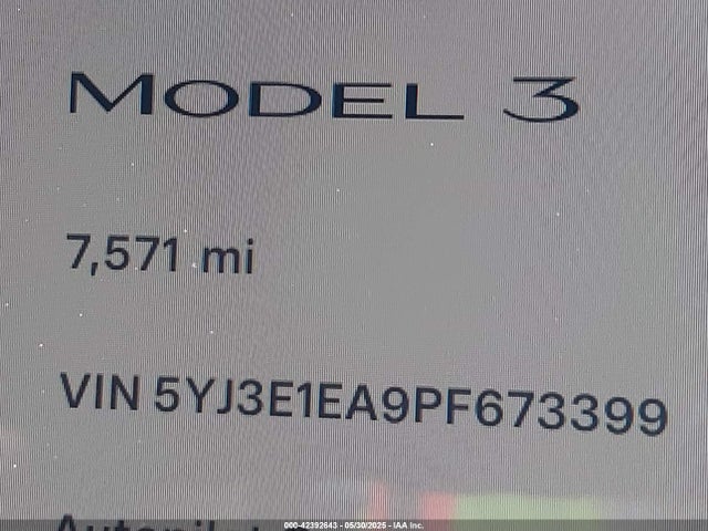 2023 TESLA MODEL 3 5YJ3E1EA9PF673399 Photo 6
