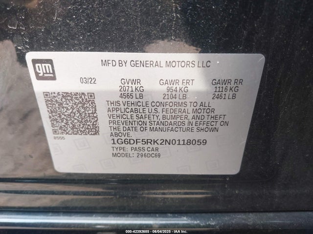 2022 CADILLAC CT4 1G6DF5RK2N0118059 Photo 8