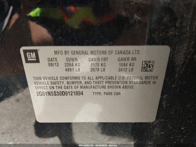 2013 CADILLAC XTS 2G61N5S30D9121894 Photo 8