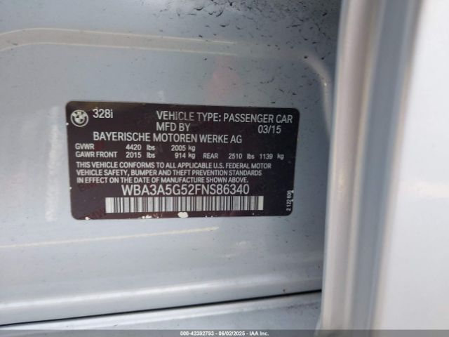 2015 BMW 328 WBA3A5G52FNS86340 Photo 8
