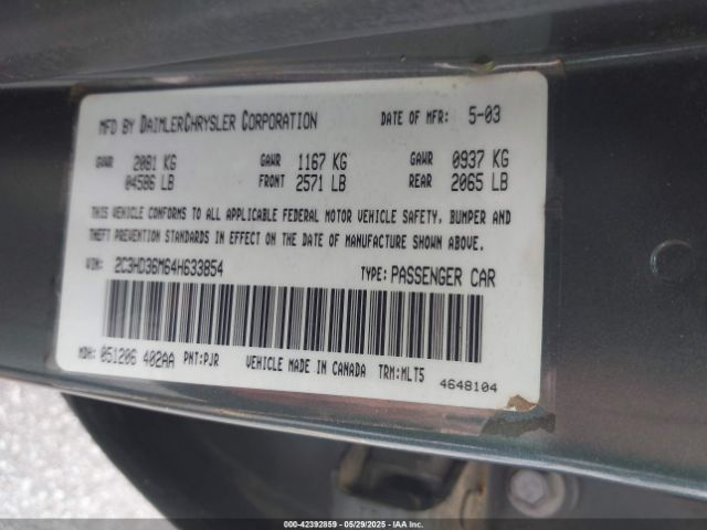 2004 CHRYSLER CONCORDE 2C3HD36M64H633854 Photo 8