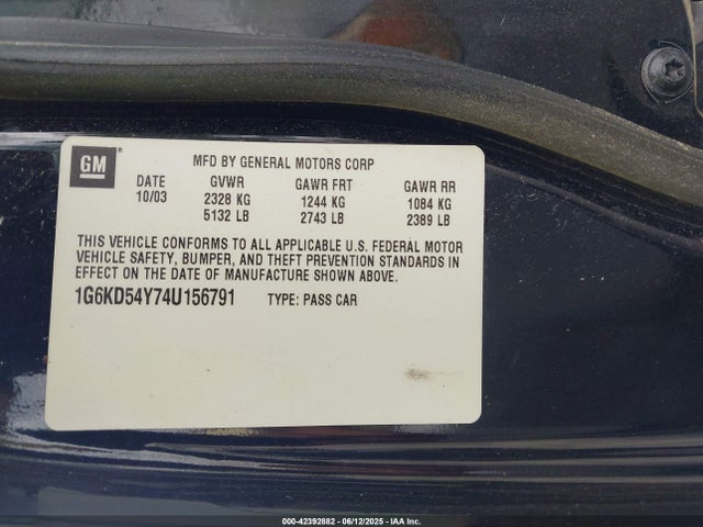2004 CADILLAC DEVILLE 1G6KD54Y74U156791 Photo 8