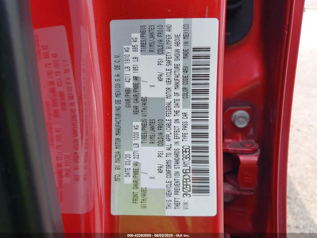 3MZBPBCM6LM138350 Mazda py cylinder deactivation