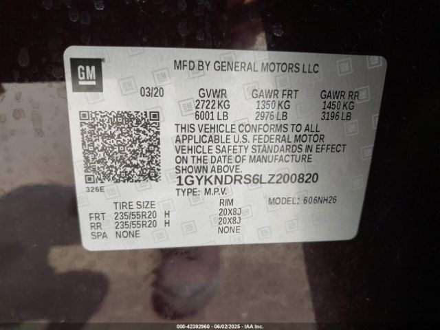 2020 CADILLAC XT5 1GYKNDRS6LZ200820 Photo 8