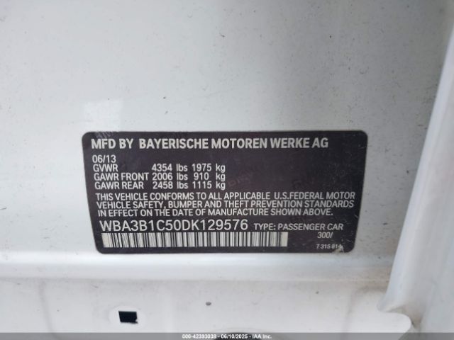 2013 BMW 320I WBA3B1C50DK129576 Photo 8