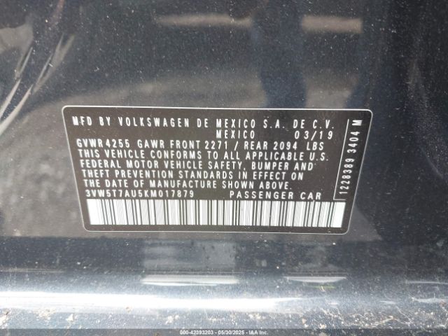 2019 VOLKSWAGEN GOLF GTI 3VW5T7AU5KM017879 Photo 8