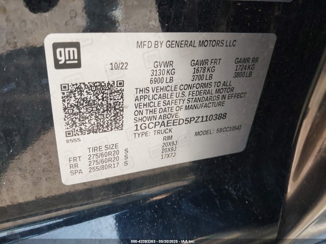1GCPAEED5PZ110388 Chevrolet Silverado 1500 2wd  Short Bed Ltz